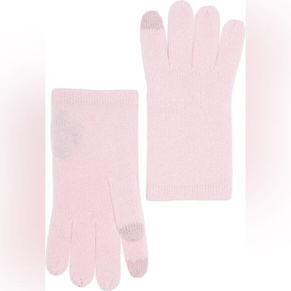 Phenix Pink Cashmere Gloves New - Picture 1 of 3